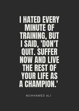 Muhammad Ali Inspirational Quote Poster