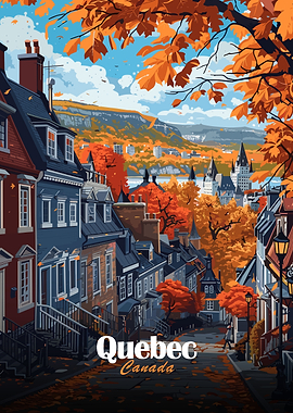 Quebec, Canada: Autumn Cityscape