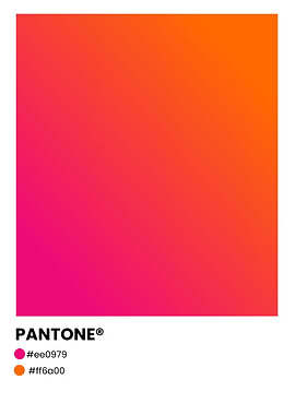 Pantone Color Gradient: Pink to Orange