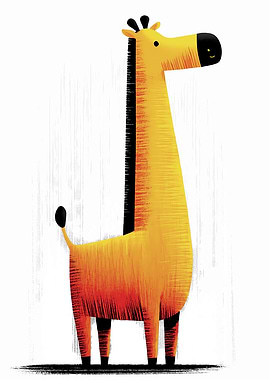Cartoon Giraffe Illustration