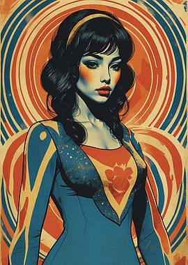 Retro 1970s Disco Era Portrait