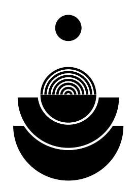 Abstract Black and White Geometric Design