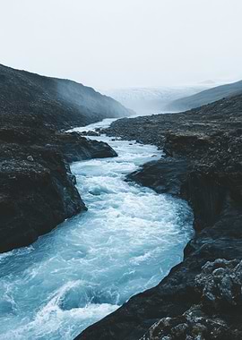 River Through Rocky Landscape