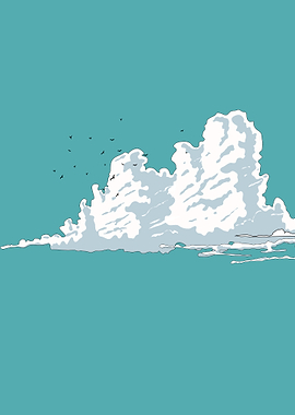 Cloudscape with Birds