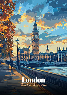 London, United Kingdom cityscape art