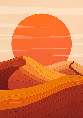 Desert Sunset Landscape