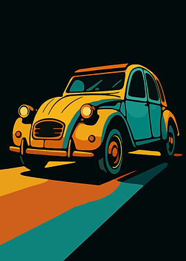 Vintage Car Illustration