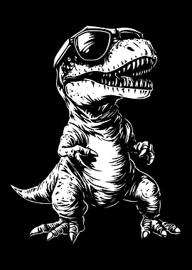 Cool T-Rex with Sunglasses