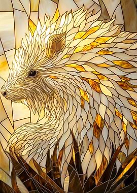 Stained Glass Porcupine