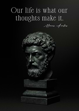 Marcus Aurelius Bust with Quote