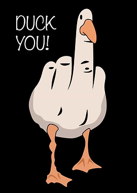 Duck Meme Duck You Funny Middle Finger