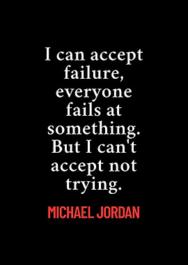 Michael Jordan Inspirational Quote Poster