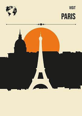 Visit Paris Travel Poster
