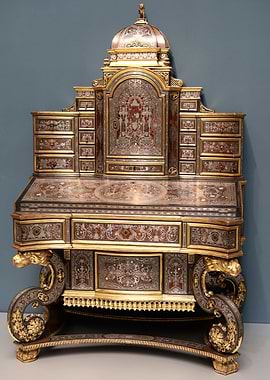 Antique Cabinet with Intricate Inlay