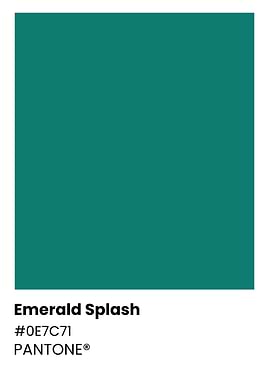 Emerald Splash Pantone Color Swatch