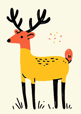 Cartoon Deer Illustration