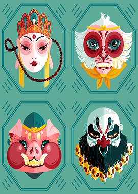 Journey to the West Character Faces
