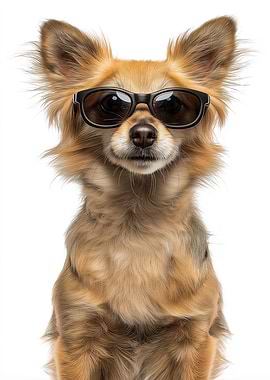Cool Russian Toy dog with Sunglasses