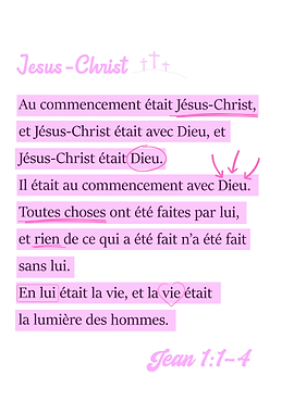 Jesus-Christ Bible Verse in French