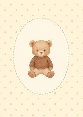 Cute Teddy Bear Illustration