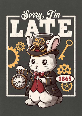 Steampunk white Rabbit late