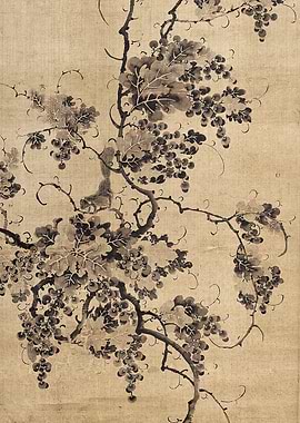 Antique Grapevine Painting