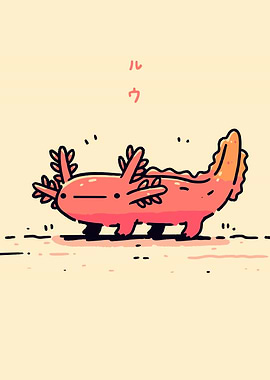 Cartoon Axolotl Illustration