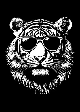Cool Tiger with Sunglasses
