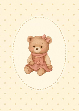 Cute Teddy Bear Illustration