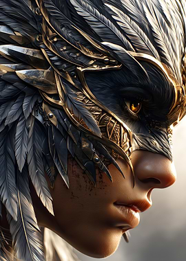 Feathered Mask Portrait