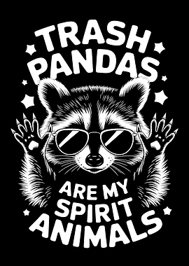 Trash Pandas Spirit Animal Illustration
