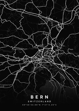 Bern, Switzerland City Map