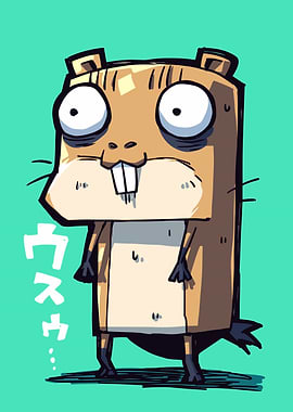 Cartoon Beaver Character Illustration