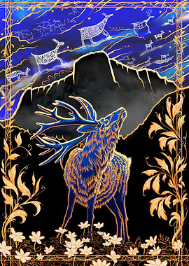 Deer and Petroglyphs at Hornelen