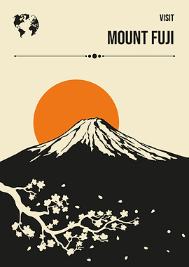 Visit Mount Fuji Travel Poster
