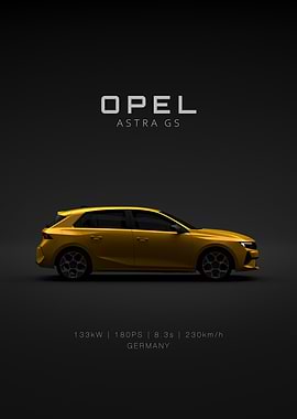 Opel Astra 2023 Yellow Specs