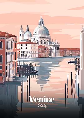 Venice, Italy cityscape illustration