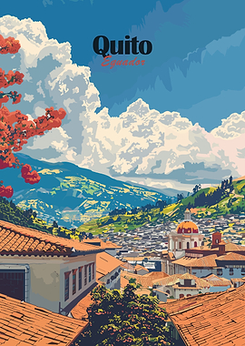 Quito, Ecuador Travel Poster