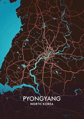 Pyongyang, North Korea City Map