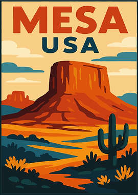 Mesa USA Travel Poster
