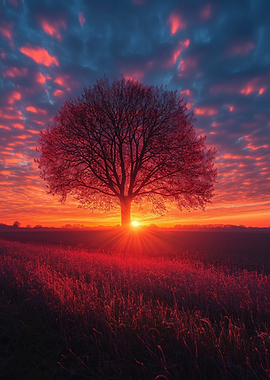 Tree Silhouette at Sunset