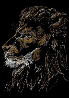 'Golden Lion' Jamie's Hand-Drawn Cat Collection