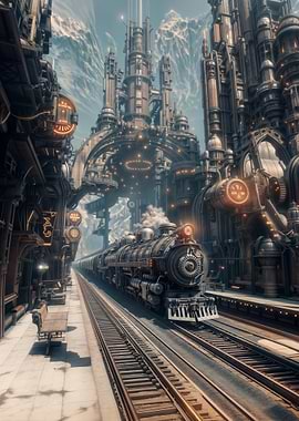 Steampunk Train Station