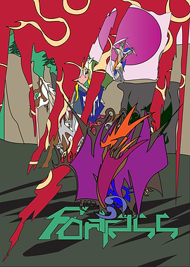 Abstract Fortress Graphic Art Illustration