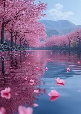 Cherry Blossom River
