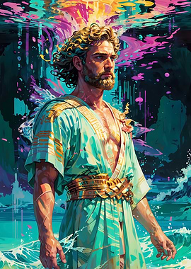 Olympian Elegance: Poseidon's Tranquil Reign