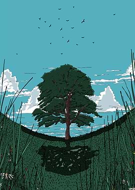 Lone Tree in a Field