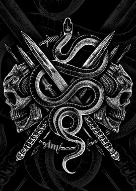 Skull, Snake, and Swords