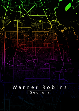 Warner Robins, Georgia City Map