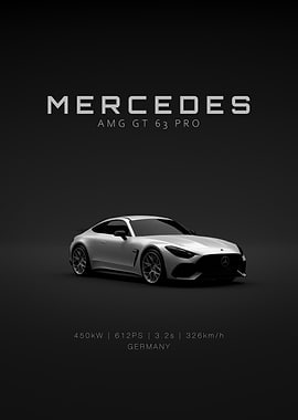 Front Mercedes AMG GT63 PRO 2025 White Specs